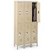 EDSAL 2-Tier Lockers with Recessed Handle - Tan