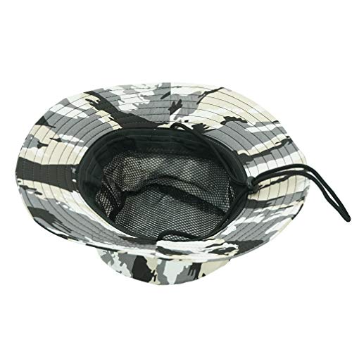 Luwint Kids Net Fishing Hat Netting Protection Sun Cap For Girls Boys Gardening Camping Hiking (White Gray) #TOP4