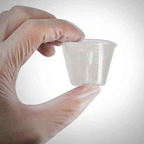 Small Plastic Disposable Medicine Cups: 1 Ounce Measuring/Mixing Cups With Graduated Ml, Dram, Cc, Tbsp & Fl Oz Measurement Markings For Pill, Epoxy, Resin & Liquid/Powder Medication - 300 Cup Set #TOP5