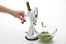 KitchenCraft Rotary Runner Bean Slicer 23cm with Suction Pad in Gift Box, Stainless Steel & plastic, White/Black