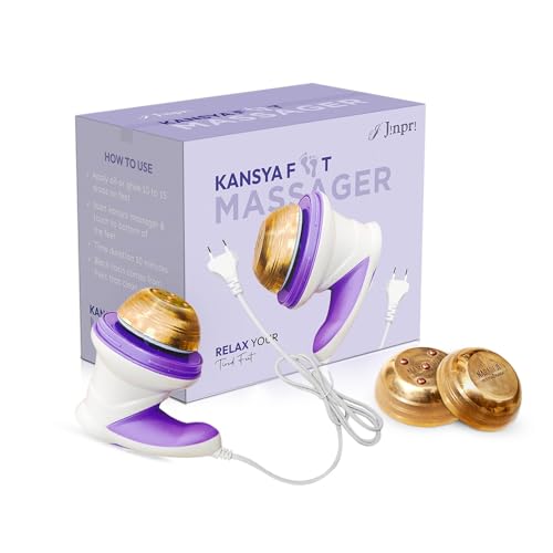 Image of Plastic Bronze Ayurvedic Electronic Kansa Vatki Massager for Foot Care | Kansa Vatki foot massager (Double-Vatki)