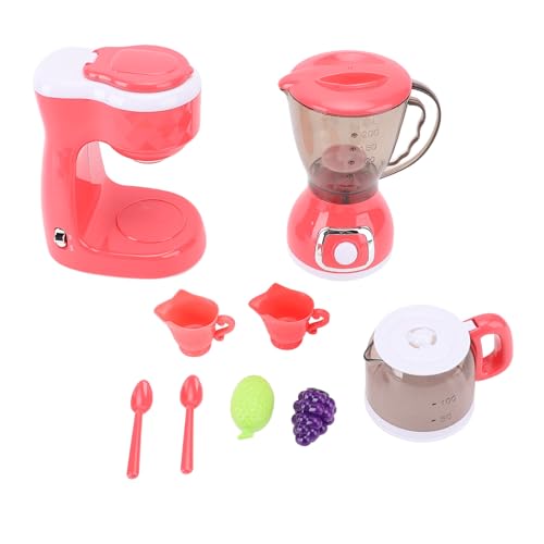 Dioche Spielzeugset Kaffee Kinderspielküchenzubehör Spielzeugset mit Kaffeemaschine und Mixer – Pädagogisches Küchenspielzeug für – Sicheres und Langlebiges Gerätespielzeugset