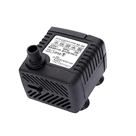 Image of (150L /H, 2W, 40 Hmax) Submersible Water Pump with RGB Light for Small Fountain, Fish Tank, Pond with 1.5m Power Cord
