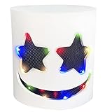 KEHOO Halloween Mask, Christmas Party Mask, Light Up Flashing DJ Music Festival Halloween Props Mask for Halloween Xmas Costume Party
