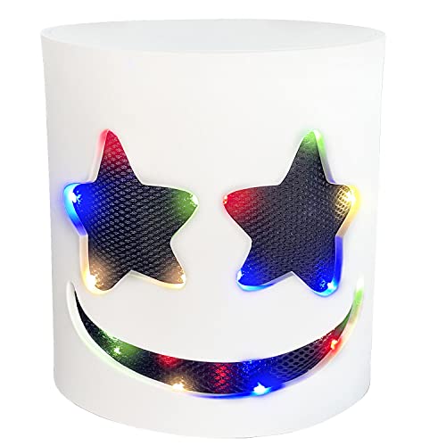 KEHOO Halloween Mask, Christmas Party Mask, Light Up Flashing DJ Music Festival Halloween Props Mask for Halloween Xmas Costume Party