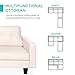 Best Choice Products Tufted Faux Leather 3-Seat L-Shape Sectional Sofa Couch Set w/Chaise Lounge, Ottoman Coffee Table Bench, White