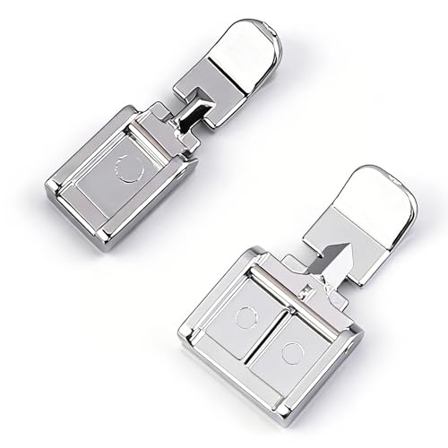 BLPRKOT 2 Piezas Prensatelas Maquina Coser, Prensatelas de Cremalleras Universal, Universal para Cremalleras, Compatible con Alfa, Singer, Brother y Máquinas de Coser Domésticas