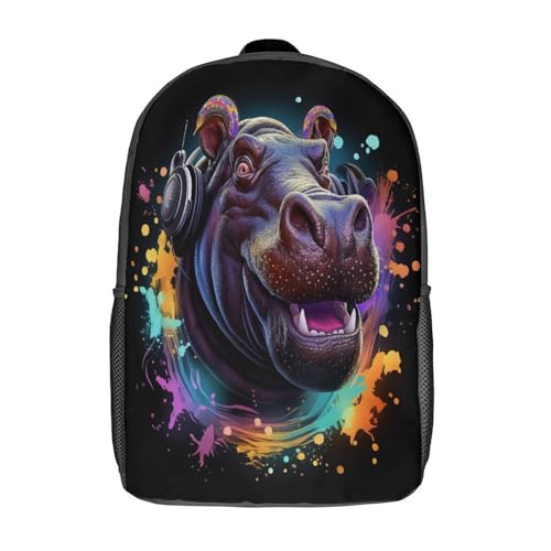 Sac à dos d'école hippopotame idéal pour la rentrée des garçons du primaire au collège