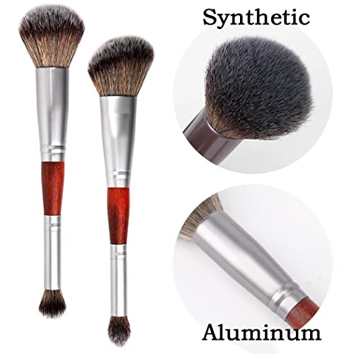 Blending Brush For Makeup Dual-Ended Brush 2 Pcs Foundation Concealer Brush For Liquid, Cream, Powder, Buffing, Stippling Face Brush #TOP2