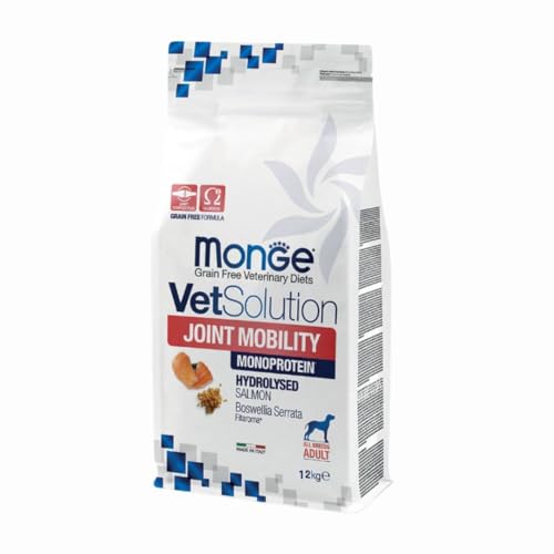 Monge Vetsolution Joint Mobility Cane All Breeds 12kg, alimento completo per cani di tutte le taglie per il supporto articolare,12kg.