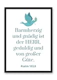 Din A4 Kunstdruck ohne Rahmen - Spruch Bibelvers - 