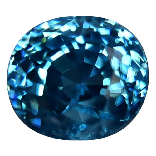Zircon bleu naturel cambodgien ovale 2.69 ct pour création de haute joaillerie