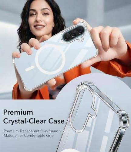 Image of Jkobi Shockproof Crystal-Clear Back Cover for Samsung Galaxy A57 5G (Magsafe Wireless Support | Drop & Camera Protection | Hard Polycarbonate)