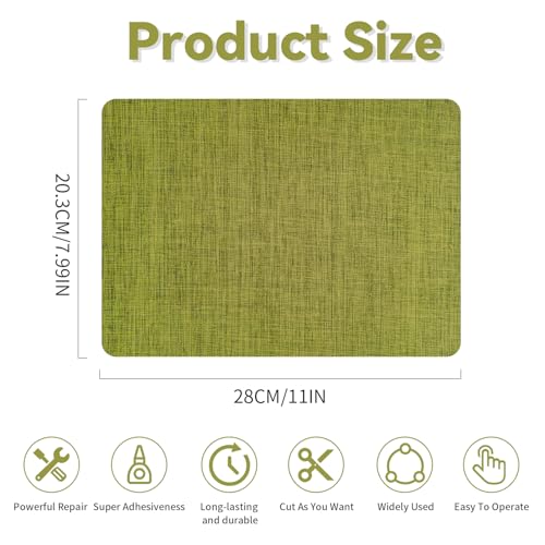 FR 2 adesivos autoadesivos de tecido de linho de 20 x 28 cm para sofás, sofá, móveis, sacolas, assen