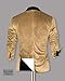 Men's Blazer Velvet Long Sleeve Regular Fit Suit Sport Coat Jacket Casual Lightweight Business Office Meeting Coat Gold