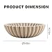 Plukers Large Modern Decorative Ruffle Bowl for Home Decor Fruit Bowl Organic Catch All Key Kitchen Entryway Shelf Coffee Table,Artificial Stone Beige