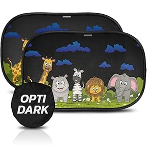 CARAMAZ Car Window Shade for Baby with Certified UV-Protection 2 Pack – 20″x12″