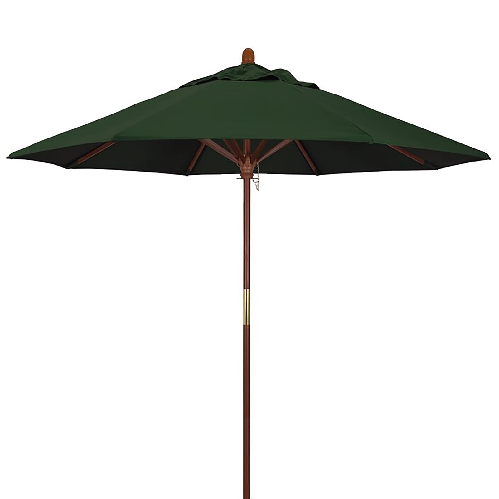Ombrellone da Giardino, ombrellone da Esterno per Piscina, Patio, Mercato, Tavolo, palo in Legno e 8 Stecche, 2,1 m/6,8 Piedi, ombrellone Rotondo Piccolo, UV50+ in Poliestere, Verde Granato