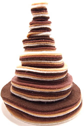 Image of Playfully Ever After Brown, Cocoa, Camel & Cream Craft Felt Circles (Mixed Size Pack - 56pc)