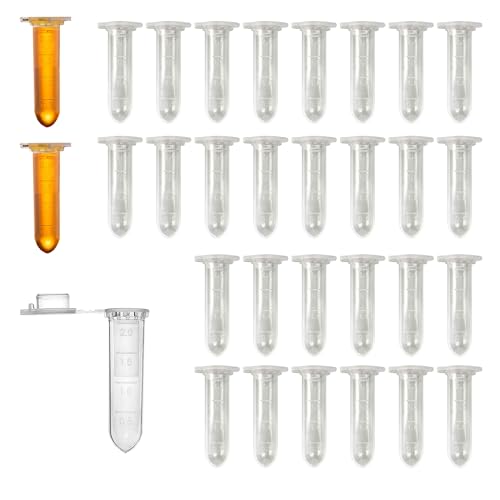 HUAZIZ 2ml Mikrozentrifugenröhrchen Transparent 300 Stück