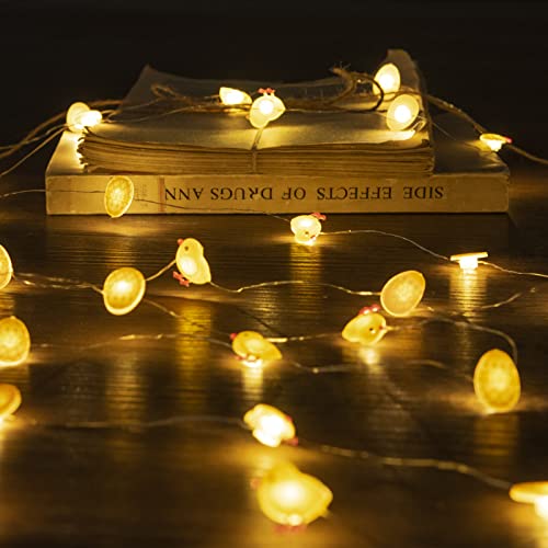 Eambrite Set Of 2 Easter Decorations Lights 10Ft 60Lt Easter Eggs Chick Fairy Lights And Carrot Bunny String Lights Set With Timer Battery Operated Spring Indoor Decor For Home Party Table Tree #TOP3