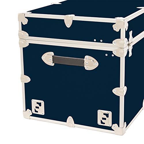 Rhino Trunk & Case Dorm Armor Trunk With Removable Wheels, College, Home & Office Storage 35"X17"X17" (Navy Blue) #TOP4