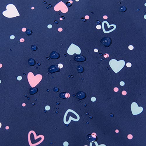 Image of MGEOY Girls Rain Jacket Lightweight Waterproof Hooded Cotton Lined Raincoat Windbreaker for Kids Size 4-12 Years