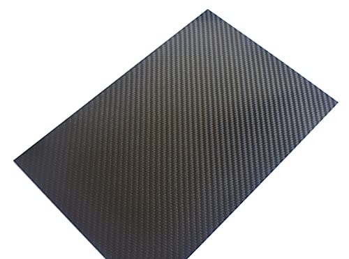 Cncarbonfiber CF-GLOSSY20030010 Carbon Fiber Sheet 1.0Mmx200Mmx300Mm Plate Panel 3K Twill Glossy Surface Mirror Like cover