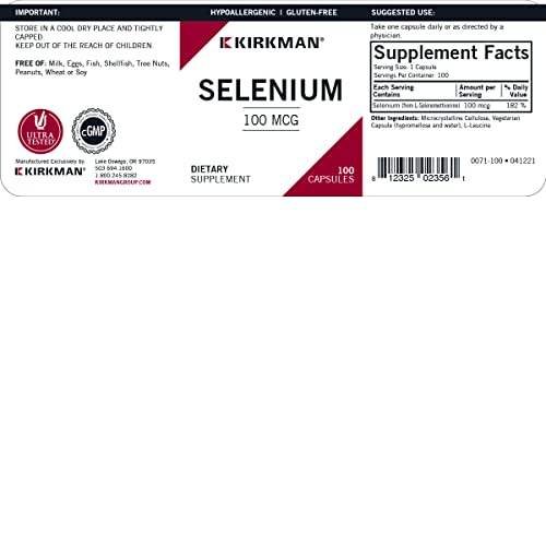Selenium 100 Mcg Capsules - Hypo - 100 Ct. #TOP2