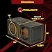 Q Power 12 Inch Dual Subwoofer Box, High-Performance Vented Speaker Enclosure, Black - Car Audio and Sound System Accessories - Portable Equipment for Subwoofers