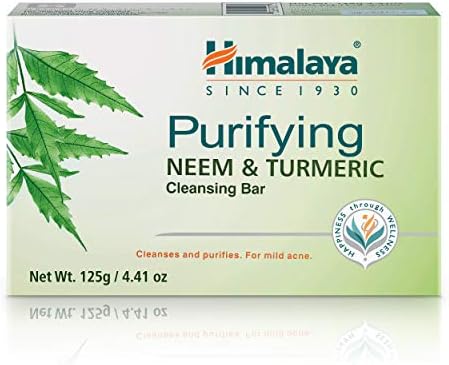Himalaya Purifying Neem & Turmeric Cleansing Bar for Clean and Healthy Looking Skin, 4.41 Oz (125 gm)