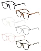 ALONK 6 Stück Blaulichtfilter Brille Damen und Herren, Brille ohne Stärke mit Superleichtem Design und Schutz vor Ermüdung für Bildschirmarbeit, Gaming und Alltag