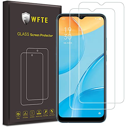 WFTE [Lot de 2 Films de Protection d'écran pour OPPO A78/A54s/A15s/Oppo A15,Dureté 9H,HD Ultra Transparent,Anti-Rayures,Anti-HuileVerre trempé pour OPPO A54s/A15s/Oppo A15