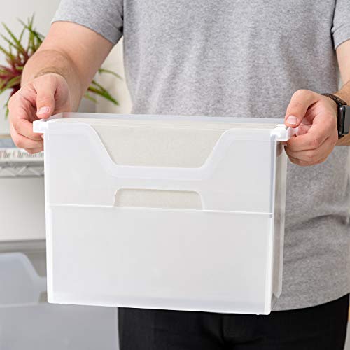 image for IRIS USA Medium Portable Desktop File Box with Open Lid, 6 Pack, Side 