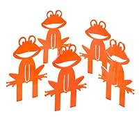 Rane Felici Incandescenti, Ornamenti da Giardino, Set di 5 Pali Decorativi Divertenti, 15cm, Accessorio per Esterni, Regalo per Giardinieri, Colour:mixed colours