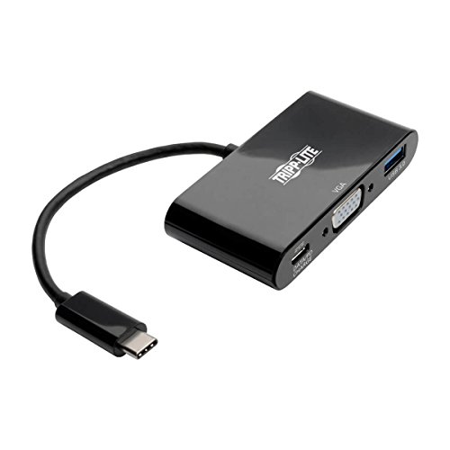 Adaptateur USB-C VGA compatible Thunderbolt 3 convertisseur vidéo 1080p avec hub USB et recharge