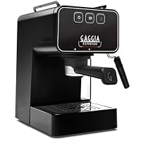 Gaggia Espresso Evolution Black | PID Kesseltemperaturregler | Kaffeemaschine Made in Italy | Automatische Vorbrühautomatik | Siebträger 53 mm | Espressomaschine mit Pumpe | Amerikanisch – Ansicht 1