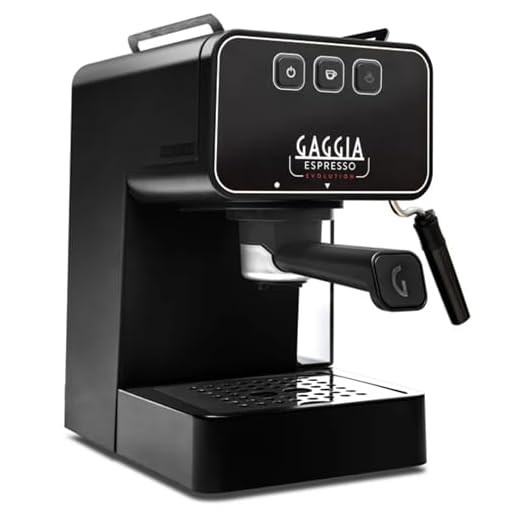Gaggia Espresso Evolution Black | PID Kesseltemperaturregler | Kaffeemaschine Made in Italy | Automatische Vorbrühautomatik | Siebträger 53 mm | Espressomaschine mit Pumpe | Amerikanisch