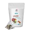 LIVER SUPPORT HERBAL BLEND TEA - Dandelion root, roasted cacao shell, licorice root, fennel seed, burdock root, cinnamon, roasted chicory root, milk thistle, liver support tea for women 42 Days tea