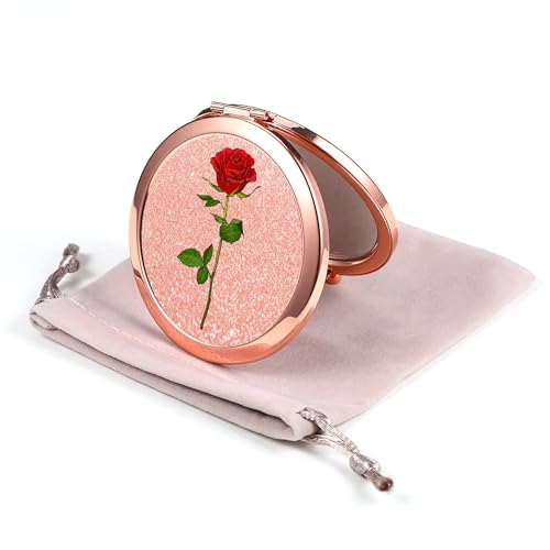 Dynippy Compact Mirror Rose Gold Makeup Mirror Folding Mini...
