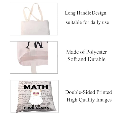 Bolsa Tote para Profesores de Matemáticas Llama Divertida miniatura 5