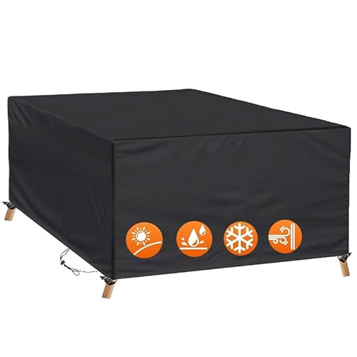 AEXOIO Housse pour Mobilier De Jardin 130x90x70cm/Longueur x Largeur x Hauteur D'hivernage Bache Protection Salon de Jardin,RéSistance au Vent pour Cour, pelouse, Cour, Balcon