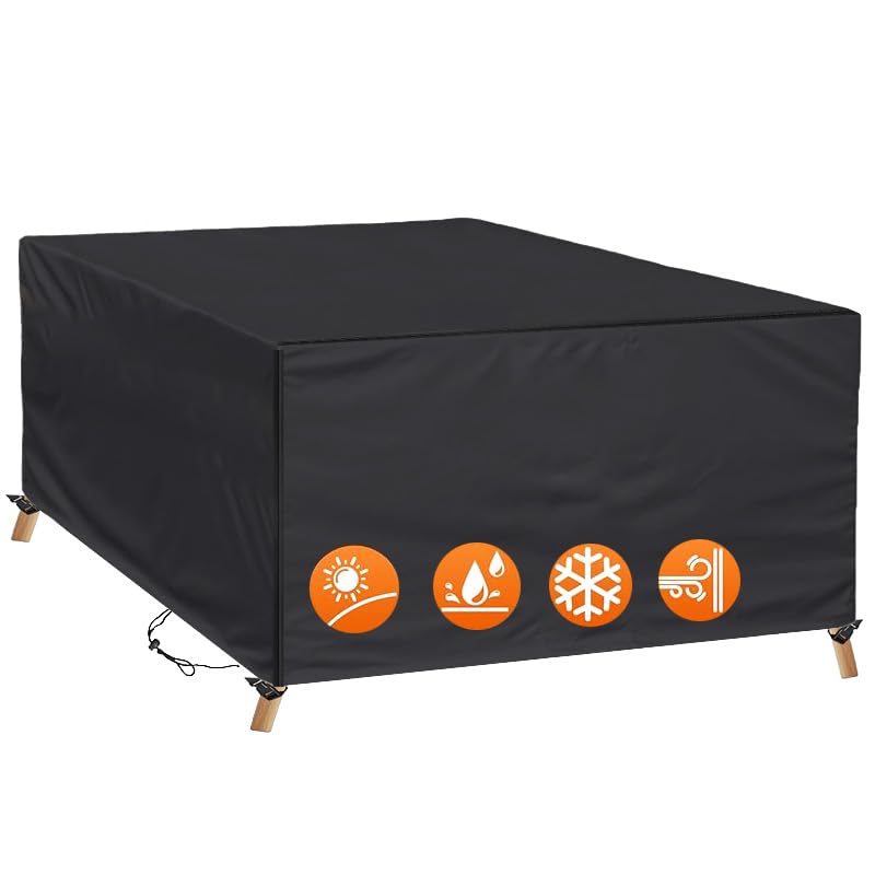 AEXOIO Funda Protectora para Muebles de Jardín 150x100x100cm/Largo x Ancho x Alto Fundas De Sofa Exterior Impermeable,Oxford Anti-Viento Anti-UV