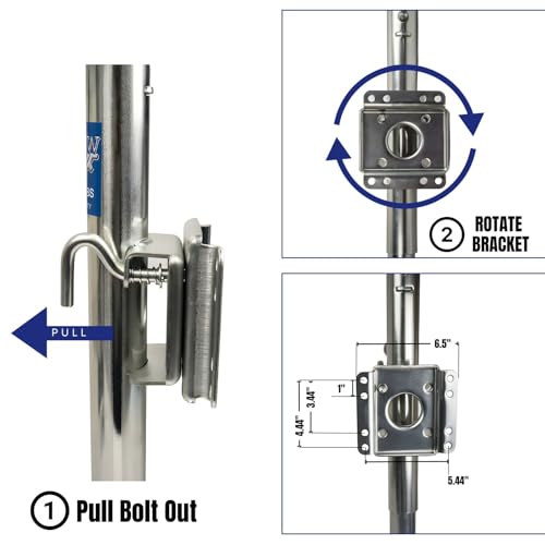 Jeremywell 2000lbs Trailer Jack with Double Wheel, Adjustable 12" Lift Travel, Boat On for Boat RV Utility, Swivel Tongue Towing Dual Wheel by Jeremywell - Image 5