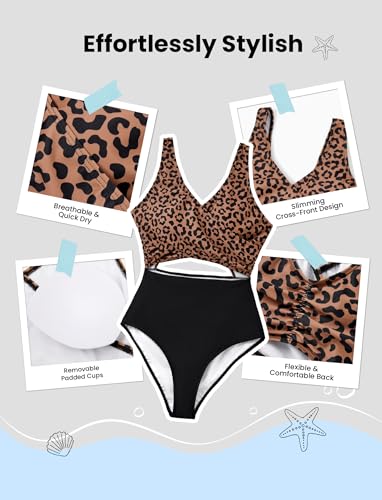 PATPAT Family Matching Swimsuits Swimwear Set for Couples Mommy and Me Striped Spliced Bathing One-Piece Swimsuits