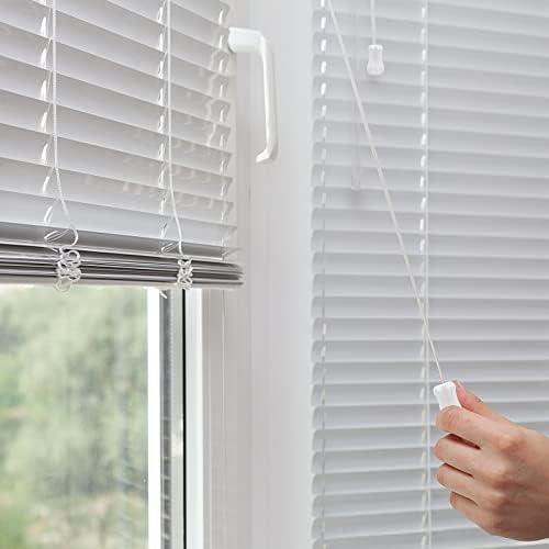 12 Pieces Wood Cord Tassel Window Blind, Window Blind Pull Cord Ends Knobs Small Pendants Drops Pull End Rolling Curtain Pendant for Blinds or Shades Diy Home Decoration Curtain Craft (White)