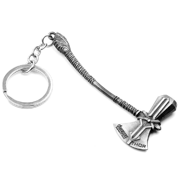 GENZ FASHION Avenger Infinity War Endgame Thor Axe Storm Breaker Key Chain for Bike Car