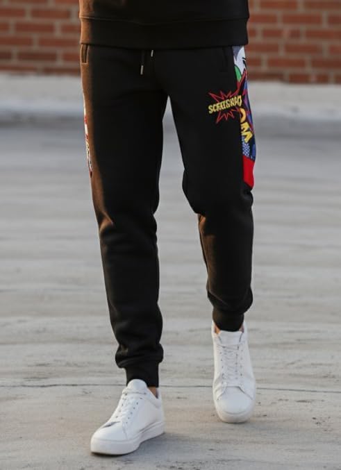 SCREENSHOT P1113 Fleece Pants Premium Urban Streetwear Graphic Sweatpants - Classic Jogger Fit - Image 3