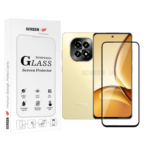 Image of ScreenUp Tempered Glass For Realme V60 - Ultra Clear, 9H Scratch Resistant, Full Coverage, Easy Install Screen Protector