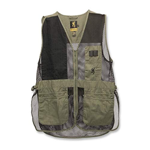 BROWNING Trapper Creek Mesh Shooting Vest, Color: Sage/Black, Size: M (3050265402)